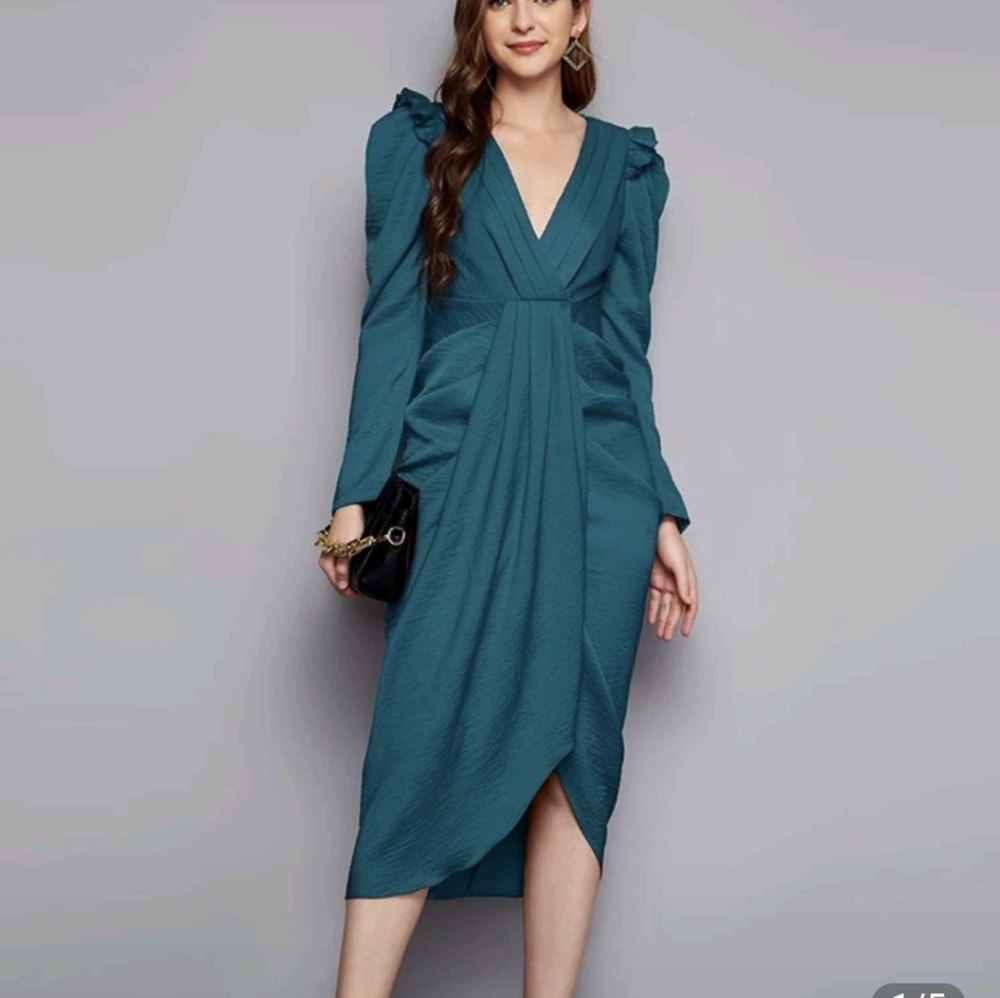 Elegant Teal Women's Dress